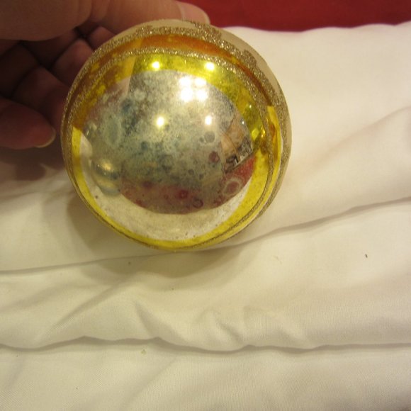 SET OF 3 ORNAMENTS, GLASS BALLS, FROM THE 50'S TO THE 70'S - Picture 5 of 9